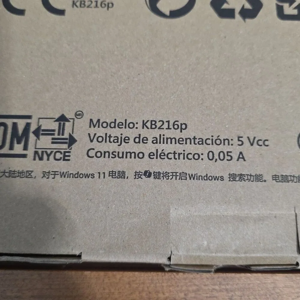 Dell Keyboard KB216-BK- US Dell Mouse Wired Combo Brand New & Sealed NEW